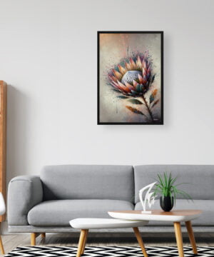 Proteas (Sugarbushes) Oil Painting Style Art Print - Whimsical Painting Framed Plant Wall Art 16 Proteas (Sugarbushes) Oil Painting Style Art Print - Whimsical Painting Framed Plant Wall Art - Image 3