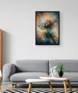 Queen Anne's lace (Daucus carota) Oil Painting Style Art Print - Whimsical Painting Framed Plant Wall Art 16 Queen Anne's lace (Daucus carota) Oil Painting Style Art Print - Whimsical Painting Framed Plant Wall Art - Image 3