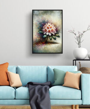 Rhododendron (Azalea) Oil Painting Style Art Print - Whimsical Painting Framed Plant Wall Art 15 Rhododendron (Azalea) Oil Painting Style Art Print - Whimsical Painting Framed Plant Wall Art - Image 2