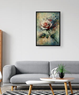 Rose (Rosa) Oil Painting Style Art Print - Whimsical Painting Framed Plant Wall Art 16 Rose (Rosa) Oil Painting Style Art Print - Whimsical Painting Framed Plant Wall Art - Image 3