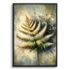 Royal Fern (Osmunda) Oil Painting Style Art Print - Whimsical Painting Framed Plant Wall Art 2 oil whimsical flowers royal fernosmunda front view