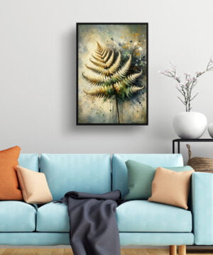 Royal Fern (Osmunda) Oil Painting Style Art Print - Whimsical Painting Framed Plant Wall Art 15 Royal Fern (Osmunda) Oil Painting Style Art Print - Whimsical Painting Framed Plant Wall Art - Image 2