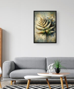 Royal Fern (Osmunda) Oil Painting Style Art Print - Whimsical Painting Framed Plant Wall Art 16 Royal Fern (Osmunda) Oil Painting Style Art Print - Whimsical Painting Framed Plant Wall Art - Image 3