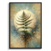Sensitive Fern (Onoclea) Oil Painting Style Art Print - Whimsical Painting Framed Plant Wall Art 1 oil whimsical flowers sensitive fernonoclea front view