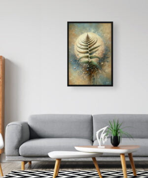 Sensitive Fern (Onoclea) Oil Painting Style Art Print - Whimsical Painting Framed Plant Wall Art 16 Sensitive Fern (Onoclea) Oil Painting Style Art Print - Whimsical Painting Framed Plant Wall Art - Image 3