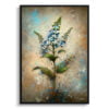 Siberian bugloss (Brunnera Macrophylla) Oil Painting Style Art Print - Whimsical Painting Framed Plant Wall Art 1 oil whimsical flowers siberian buglossbrunnera macrophylla front view