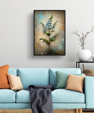 Siberian bugloss (Brunnera Macrophylla) Oil Painting Style Art Print - Whimsical Painting Framed Plant Wall Art 15 Siberian bugloss (Brunnera Macrophylla) Oil Painting Style Art Print - Whimsical Painting Framed Plant Wall Art - Image 2