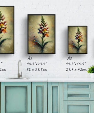 Snapdragon ( Antirrhinum) Oil Painting Style Art Print - Whimsical Painting Framed Plant Wall Art 16 Snapdragon ( Antirrhinum) Oil Painting Style Art Print - Whimsical Painting Framed Plant Wall Art - Image 4
