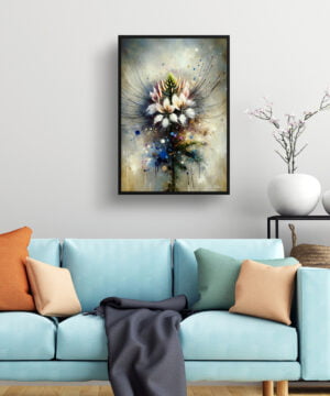 Spider flower (Cleome) Oil Painting Style Art Print - Whimsical Painting Framed Plant Wall Art 15 Spider flower (Cleome) Oil Painting Style Art Print - Whimsical Painting Framed Plant Wall Art - Image 2