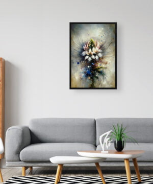 Spider flower (Cleome) Oil Painting Style Art Print - Whimsical Painting Framed Plant Wall Art 16 Spider flower (Cleome) Oil Painting Style Art Print - Whimsical Painting Framed Plant Wall Art - Image 3