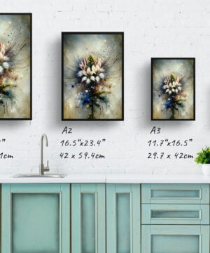 Spider flower (Cleome) Oil Painting Style Art Print - Whimsical Painting Framed Plant Wall Art 17 Spider flower (Cleome) Oil Painting Style Art Print - Whimsical Painting Framed Plant Wall Art - Image 4