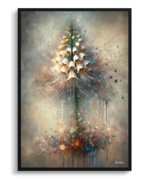 Summer snowflake (Leucojum Aestivum) Oil Painting Style Art Print - Whimsical Painting Framed Plant Wall Art