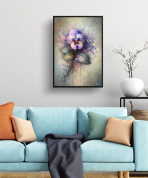 Sweet Violet (Viola odorata) Oil Painting Style Art Print - Whimsical Painting Framed Plant Wall Art 15 Sweet Violet (Viola odorata) Oil Painting Style Art Print - Whimsical Painting Framed Plant Wall Art - Image 2