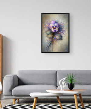 Sweet Violet (Viola odorata) Oil Painting Style Art Print - Whimsical Painting Framed Plant Wall Art 16 Sweet Violet (Viola odorata) Oil Painting Style Art Print - Whimsical Painting Framed Plant Wall Art - Image 3