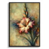 Sword lilies (Gladiolus) Oil Painting Style Art Print - Whimsical Painting Framed Plant Wall Art