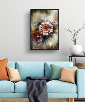 Transvaal daisy (Gerbera) Oil Painting Style Art Print - Whimsical Painting Framed Plant Wall Art 15 Transvaal daisy (Gerbera) Oil Painting Style Art Print - Whimsical Painting Framed Plant Wall Art - Image 2