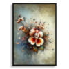 Twinspur (Diascia personata) Oil Painting Style Art Print - Whimsical Painting Framed Plant Wall Art