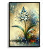 Two-leaf squill (Scilla Bifolia) Oil Painting Style Art Print - Whimsical Painting Framed Plant Wall Art 1 oil whimsical flowers two leaf squillscilla bifolia front view