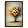 Wallflowers (Erysimum) Oil Painting Style Art Print - Whimsical Painting Framed Plant Wall Art 2 oil whimsical flowers wallflowerserysimum front view