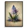Wild Hyacinths (Camassia Leichtlinii) Oil Painting Style Art Print - Whimsical Painting Framed Plant Wall Art 2 oil whimsical flowers wild hyacinthscamassia leichtlinii front view