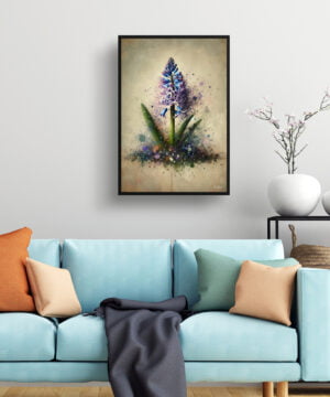 Wild Hyacinths (Camassia Leichtlinii) Oil Painting Style Art Print - Whimsical Painting Framed Plant Wall Art 15 Wild Hyacinths (Camassia Leichtlinii) Oil Painting Style Art Print - Whimsical Painting Framed Plant Wall Art - Image 2