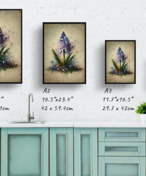 Wild Hyacinths (Camassia Leichtlinii) Oil Painting Style Art Print - Whimsical Painting Framed Plant Wall Art 17 Wild Hyacinths (Camassia Leichtlinii) Oil Painting Style Art Print - Whimsical Painting Framed Plant Wall Art - Image 4