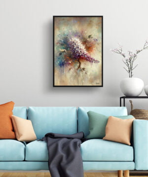 Wisteria (Fabaceae) Oil Painting Style Art Print - Whimsical Painting Framed Plant Wall Art 15 Wisteria (Fabaceae) Oil Painting Style Art Print - Whimsical Painting Framed Plant Wall Art - Image 2