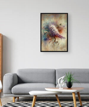 Wisteria (Fabaceae) Oil Painting Style Art Print - Whimsical Painting Framed Plant Wall Art 16 Wisteria (Fabaceae) Oil Painting Style Art Print - Whimsical Painting Framed Plant Wall Art - Image 3