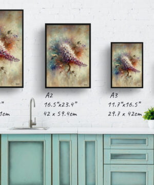 Wisteria (Fabaceae) Oil Painting Style Art Print - Whimsical Painting Framed Plant Wall Art 17 Wisteria (Fabaceae) Oil Painting Style Art Print - Whimsical Painting Framed Plant Wall Art - Image 4