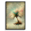 Areca Palms (Dypsis Lutescens) Oil Painting Style Art Print - Whimsical Painting Framed Plant Wall Art 2 oil whimsical home plants areca palmsdypsis lutescens front view