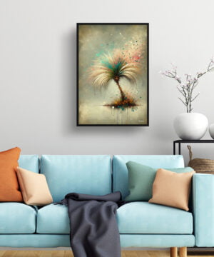 Areca Palms (Dypsis Lutescens) Oil Painting Style Art Print - Whimsical Painting Framed Plant Wall Art 15 Areca Palms (Dypsis Lutescens) Oil Painting Style Art Print - Whimsical Painting Framed Plant Wall Art - Image 2