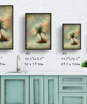 Areca Palms (Dypsis Lutescens) Oil Painting Style Art Print - Whimsical Painting Framed Plant Wall Art 17 Areca Palms (Dypsis Lutescens) Oil Painting Style Art Print - Whimsical Painting Framed Plant Wall Art - Image 4