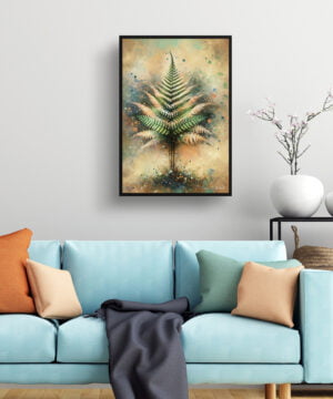 Boston Fern (Nephrolepis Exaltata) Oil Painting Style Art Print - Whimsical Painting Framed Plant Wall Art 15 Boston Fern (Nephrolepis Exaltata) Oil Painting Style Art Print - Whimsical Painting Framed Plant Wall Art - Image 2