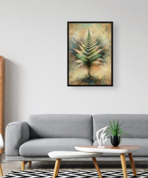 Boston Fern (Nephrolepis Exaltata) Oil Painting Style Art Print - Whimsical Painting Framed Plant Wall Art 16 Boston Fern (Nephrolepis Exaltata) Oil Painting Style Art Print - Whimsical Painting Framed Plant Wall Art - Image 3