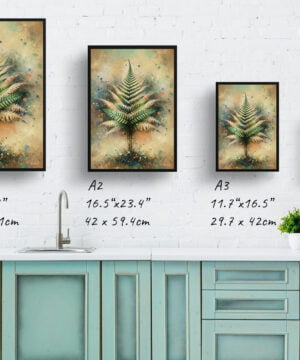 Boston Fern (Nephrolepis Exaltata) Oil Painting Style Art Print - Whimsical Painting Framed Plant Wall Art 17 Boston Fern (Nephrolepis Exaltata) Oil Painting Style Art Print - Whimsical Painting Framed Plant Wall Art - Image 4