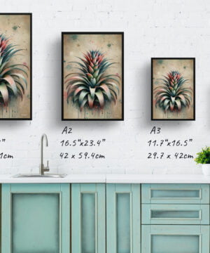 Bromeliads (Bromeliaceae) Oil Painting Style Art Print - Whimsical Painting Framed Plant Wall Art 17 Bromeliads (Bromeliaceae) Oil Painting Style Art Print - Whimsical Painting Framed Plant Wall Art - Image 4