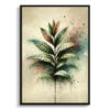 Chinese Evergreen (Aglaonema Commutatum) Oil Painting Style Art Print - Whimsical Painting Framed Plant Wall Art 1 oil whimsical home plants chinese evergreenaglaonema commutatum front view