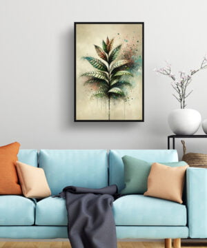 Chinese Evergreen (Aglaonema Commutatum) Oil Painting Style Art Print - Whimsical Painting Framed Plant Wall Art 15 Chinese Evergreen (Aglaonema Commutatum) Oil Painting Style Art Print - Whimsical Painting Framed Plant Wall Art - Image 2