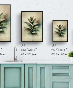 Chinese Evergreen (Aglaonema Commutatum) Oil Painting Style Art Print - Whimsical Painting Framed Plant Wall Art 17 Chinese Evergreen (Aglaonema Commutatum) Oil Painting Style Art Print - Whimsical Painting Framed Plant Wall Art - Image 4