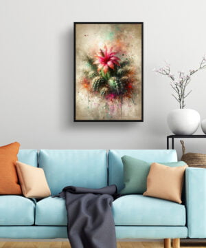 Christmas cactus (Schlumbergera x buckleyi) Oil Painting Style Art Print - Whimsical Painting Framed Plant Wall Art 15 Christmas cactus (Schlumbergera x buckleyi) Oil Painting Style Art Print - Whimsical Painting Framed Plant Wall Art - Image 2
