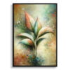 Dumb Cane Plant (Dieffenbachia) Oil Painting Style Art Print - Whimsical Painting Framed Plant Wall Art 1 oil whimsical home plants dumb cane plantdieffenbachia front view