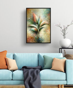 Dumb Cane Plant (Dieffenbachia) Oil Painting Style Art Print - Whimsical Painting Framed Plant Wall Art 15 Dumb Cane Plant (Dieffenbachia) Oil Painting Style Art Print - Whimsical Painting Framed Plant Wall Art - Image 2
