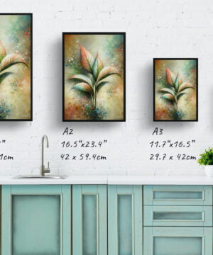 Dumb Cane Plant (Dieffenbachia) Oil Painting Style Art Print - Whimsical Painting Framed Plant Wall Art 17 Dumb Cane Plant (Dieffenbachia) Oil Painting Style Art Print - Whimsical Painting Framed Plant Wall Art - Image 4
