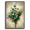 English Ivy (Hedera helix) Oil Painting Style Art Print - Whimsical Painting Framed Plant Wall Art 1 oil whimsical home plants english ivyhedera helix front view