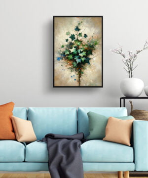 English Ivy (Hedera helix) Oil Painting Style Art Print - Whimsical Painting Framed Plant Wall Art 15 English Ivy (Hedera helix) Oil Painting Style Art Print - Whimsical Painting Framed Plant Wall Art - Image 2