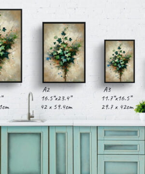 English Ivy (Hedera helix) Oil Painting Style Art Print - Whimsical Painting Framed Plant Wall Art 17 English Ivy (Hedera helix) Oil Painting Style Art Print - Whimsical Painting Framed Plant Wall Art - Image 4