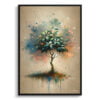 Ficus Audrey (Ficus benghalensis) Oil Painting Style Art Print - Whimsical Painting Framed Plant Wall Art 1 oil whimsical home plants ficus audreyficus benghalensis front view