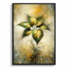 Golden Pothos (Epipremnum aureum) Oil Painting Style Art Print - Whimsical Painting Framed Plant Wall Art 2 oil whimsical home plants golden pothosepipremnum aureum front view