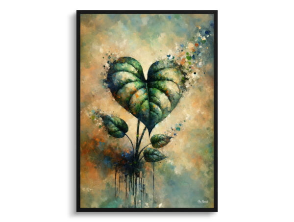 oil whimsical home plants heartleaf philodendronphilodendron hederaceum front view