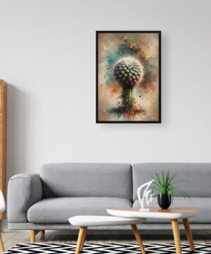 Indian head cactus (Parodia cactus) Oil Painting Style Art Print - Whimsical Painting Framed Plant Wall Art 16 Indian head cactus (Parodia cactus) Oil Painting Style Art Print - Whimsical Painting Framed Plant Wall Art - Image 3